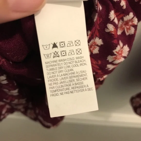 NWT Lucky Brand Boho Peasant Blouse small floral - Picture 10 of 10